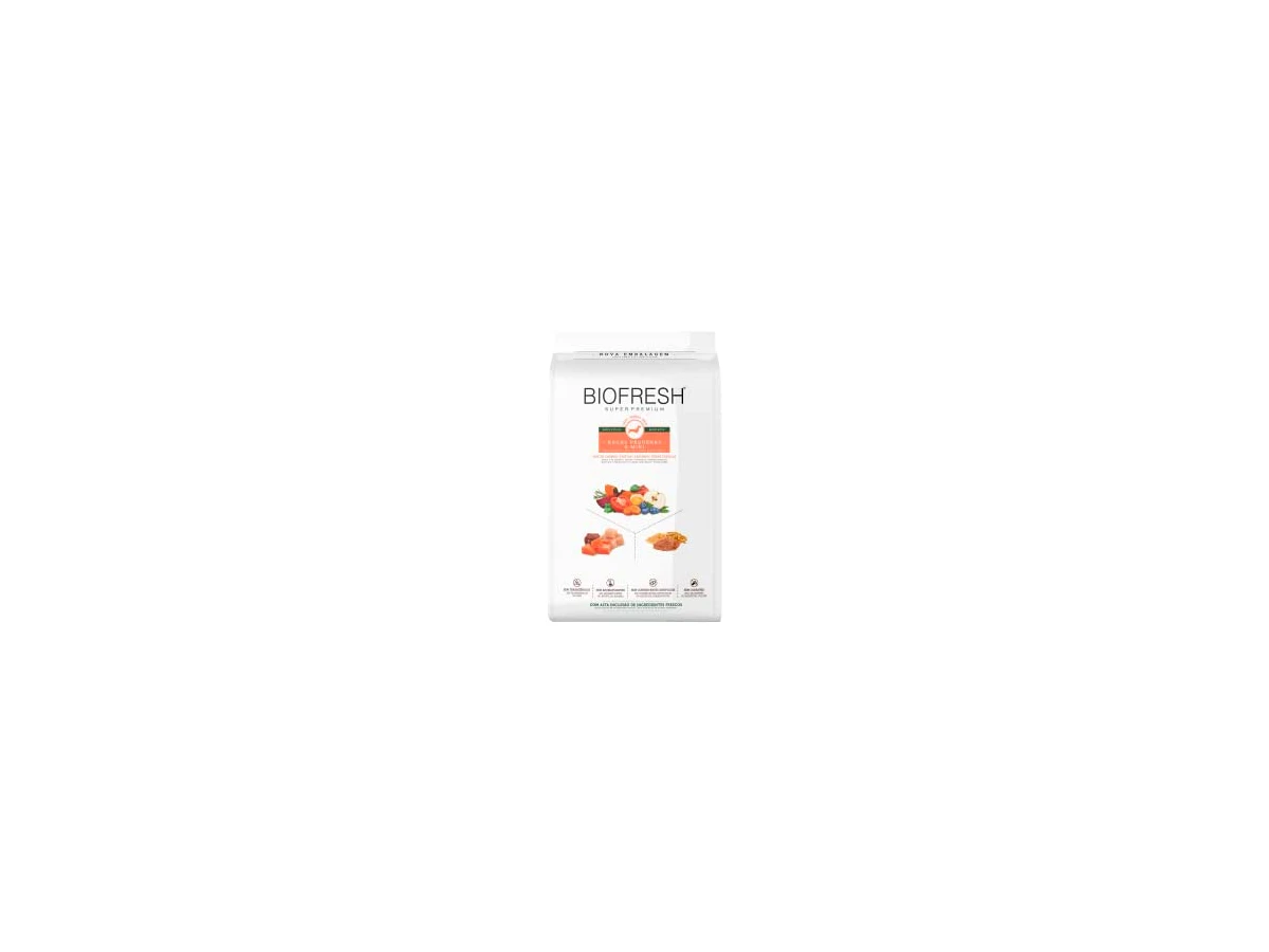 Ração BioFresh Super Premium para Cães Adultos de Raças Pequenas e Mini Sabor Mix de Carnes, Frutas e Legumes - 3 kg